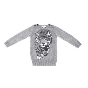 STELLA MCCARTNEY for GAP KIDS Leopard Silk Pullover Sweater Dress Cashmere 6